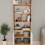 SimpluAcasa™ Biblioteca Smyrna cu 8 rafturi etajera carti 90 x 180 — Confort Practic Pentru Casa Ta