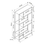 SimpluAcasa™ Biblioteca Larissa clasica cu rafturi multiple etajera carti 80 x — Confort Practic Pentru Casa Ta