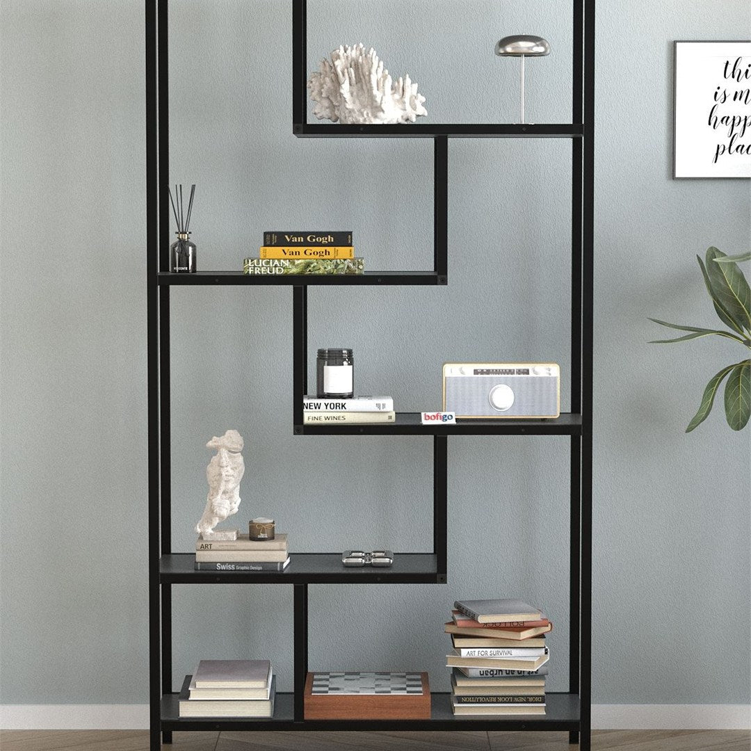 SimpluAcasa™ Biblioteca Larissa clasica cu rafturi multiple etajera carti 80 x — Confort Practic Pentru Casa Ta
