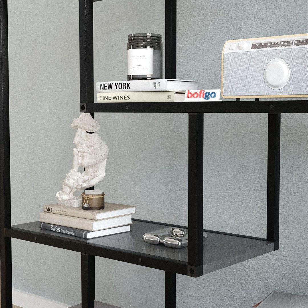 SimpluAcasa™ Biblioteca Larissa clasica cu rafturi multiple etajera carti 80 x — Confort Practic Pentru Casa Ta