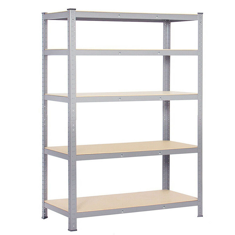 Raft metalic cu 5 polite, cadru otel galvanizat, polita MDF, 175kg/polita Imagine principală a produsului
