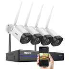 SimpluAcasa™ Sistem performant de supraveghere video WiFi N48WHR+I71GK*4 4 camere tip — Control și Siguranță Zi de Zi