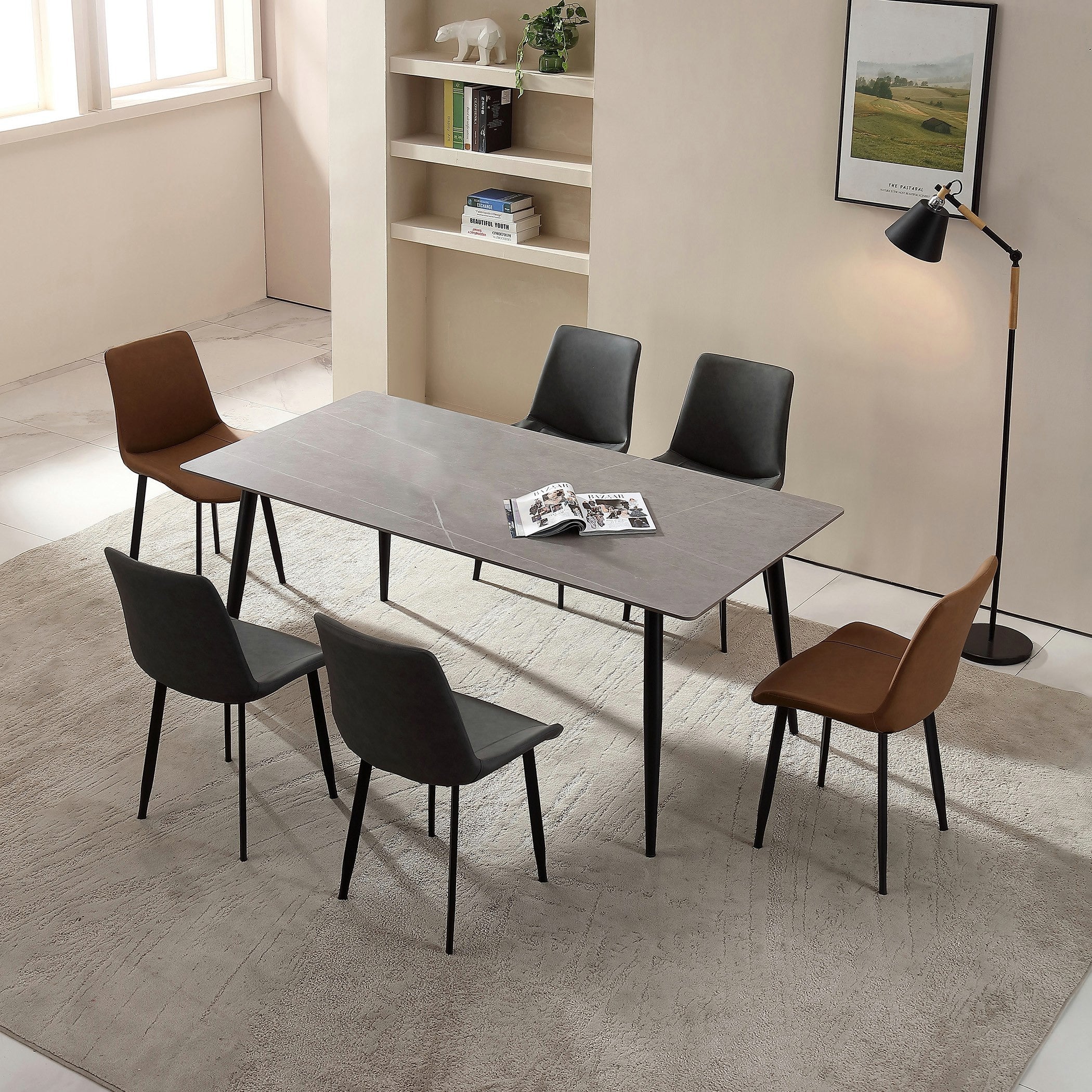 SimpluAcasa™ RESIGILAT - Masă de dining moderna din piatra sinterizata — Confort Practic Pentru Casa Ta Imagine secundară a produsului