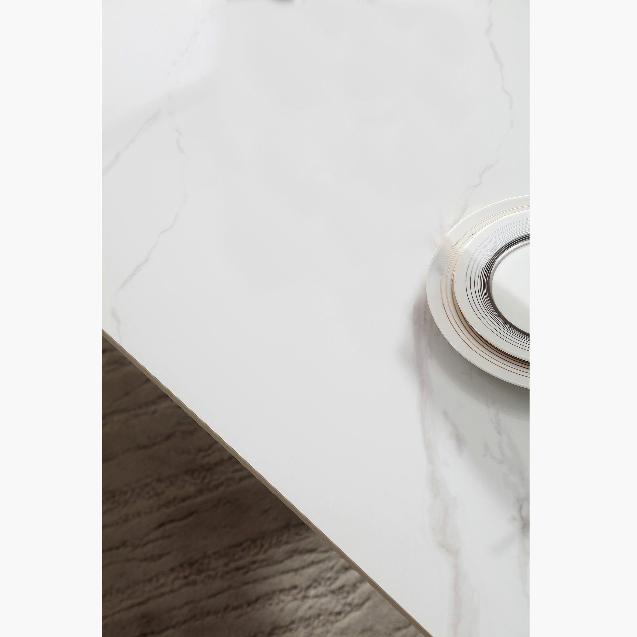 SimpluAcasa™ RESIGILAT - Masă de dining moderna din piatra sinterizata — Confort Practic Pentru Casa Ta