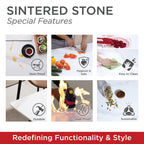 SimpluAcasa™ RESIGILAT - Masă de dining moderna din piatra sinterizata — Confort Practic Pentru Casa Ta