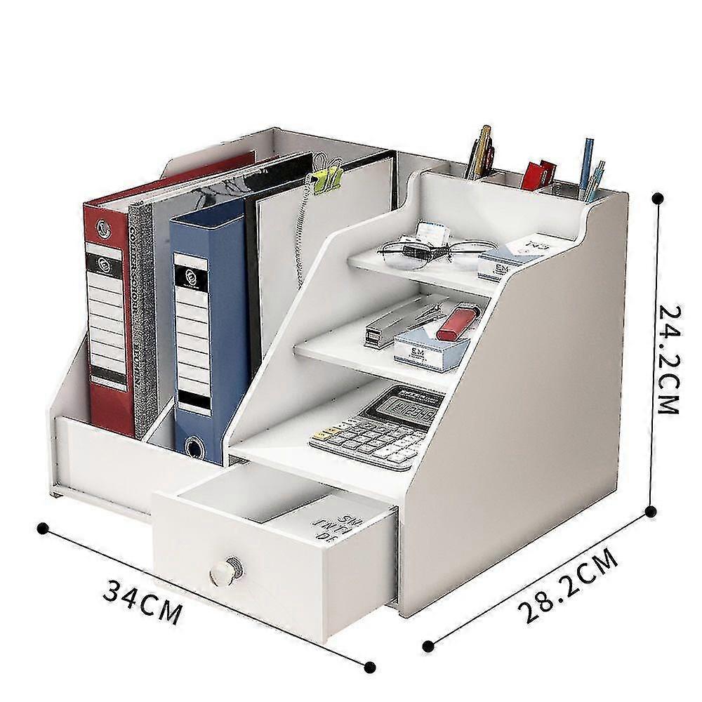 SimpluAcasa™ Organizator birou multifunctional cu sertar 34 x 28 x 24 — Confort Practic Pentru Casa Ta
