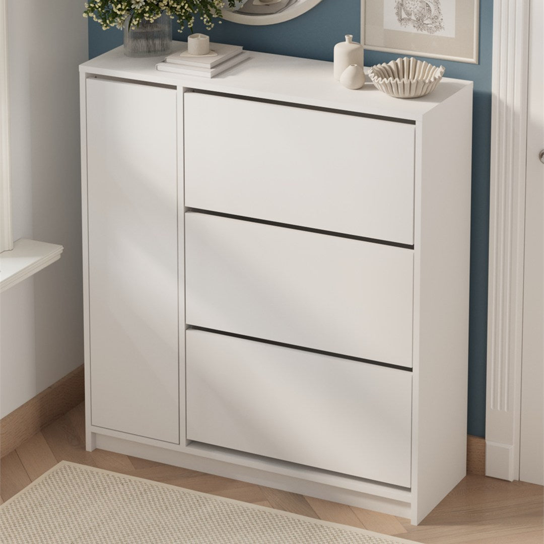 SimpluAcasa™ Pantofar Gizem cu usi basculante dulap pantofi 90 x 100 — Confort Practic Pentru Casa Ta