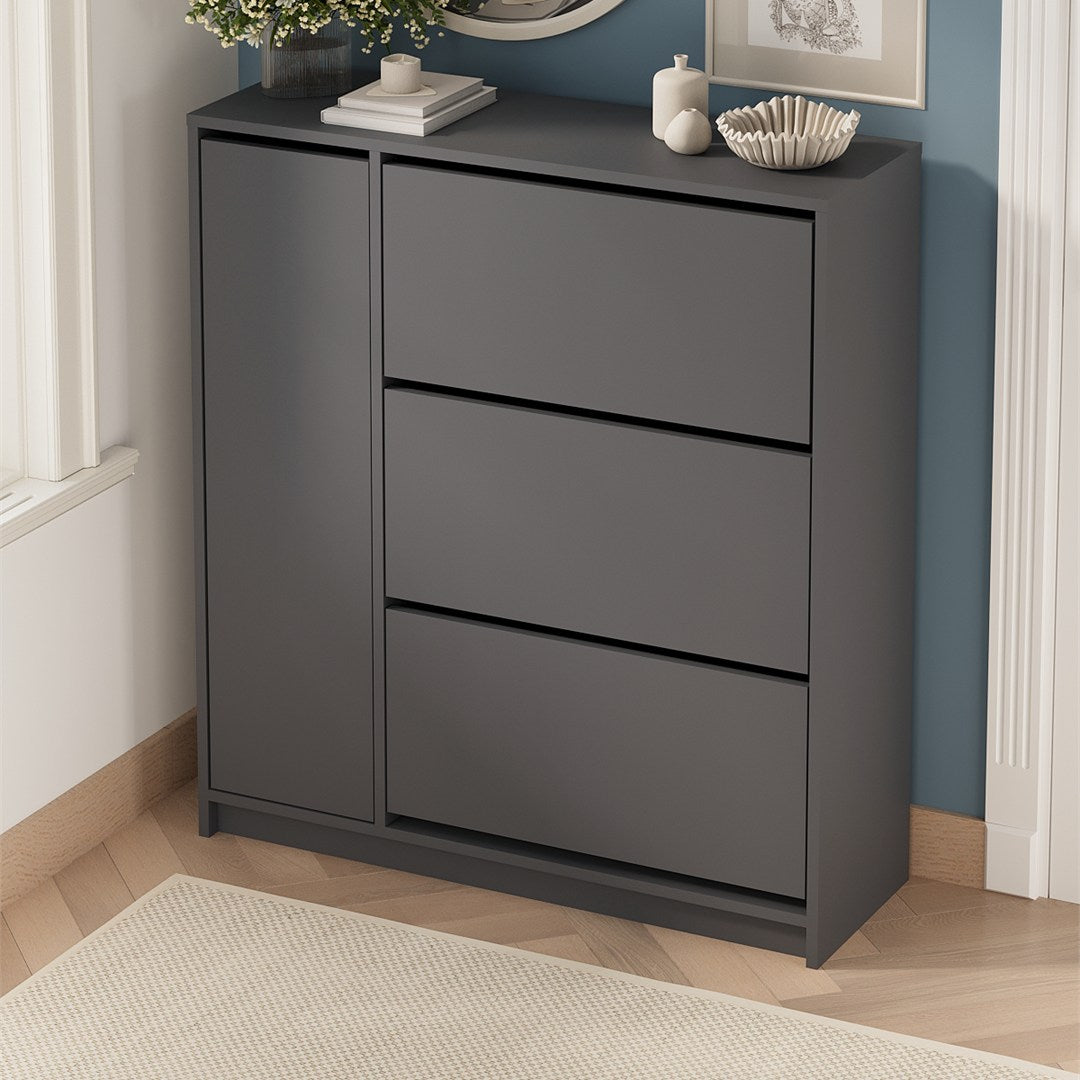 SimpluAcasa™ Pantofar Gizem cu usi basculante dulap pantofi 90 x 100 — Confort Practic Pentru Casa Ta