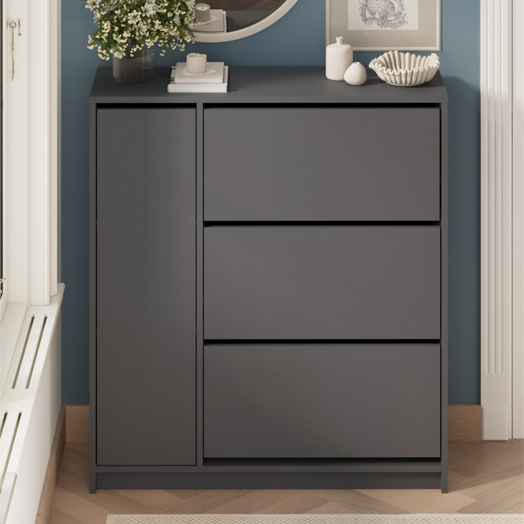 SimpluAcasa™ Pantofar Gizem cu usi basculante dulap pantofi 90 x 100 — Confort Practic Pentru Casa Ta
