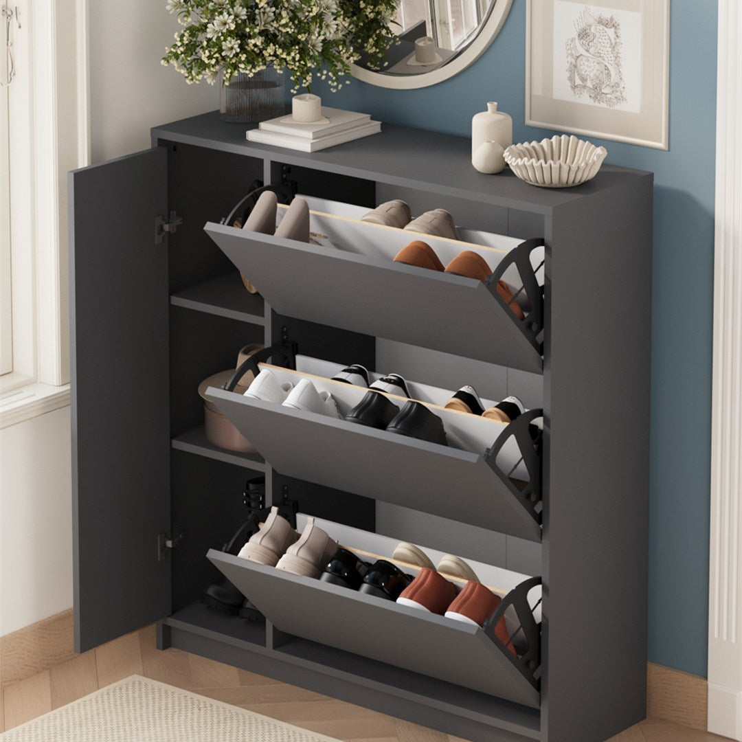 SimpluAcasa™ Pantofar Gizem cu usi basculante dulap pantofi 90 x 100 — Confort Practic Pentru Casa Ta