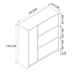 SimpluAcasa™ Pantofar Gizem cu usi basculante dulap pantofi 90 x 100 — Confort Practic Pentru Casa Ta