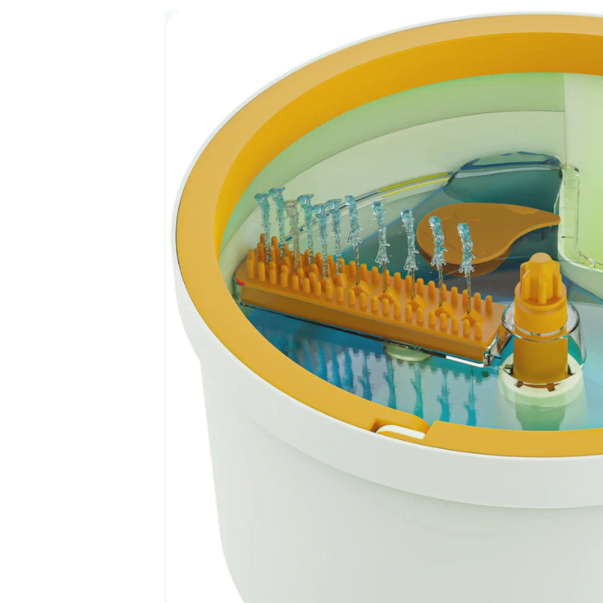 SimpluAcasa™ Set mop rotativ 360° cu galeata centrifuga — Confort Practic Pentru Casa Ta