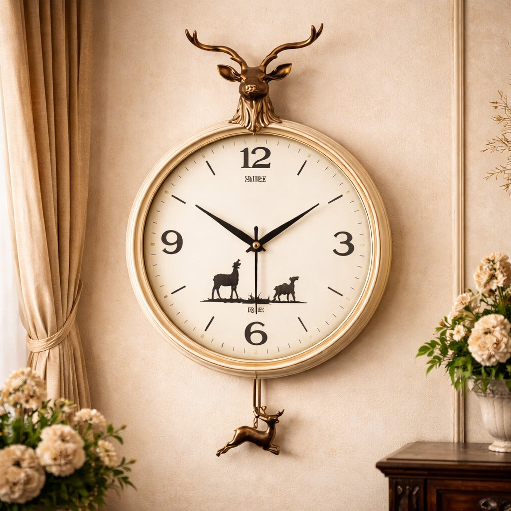 SimpluAcasa™ Ceas de perete decorativ cu pendul – elegant – 65 — Confort Practic Pentru Casa Ta Imagine principală a produsului