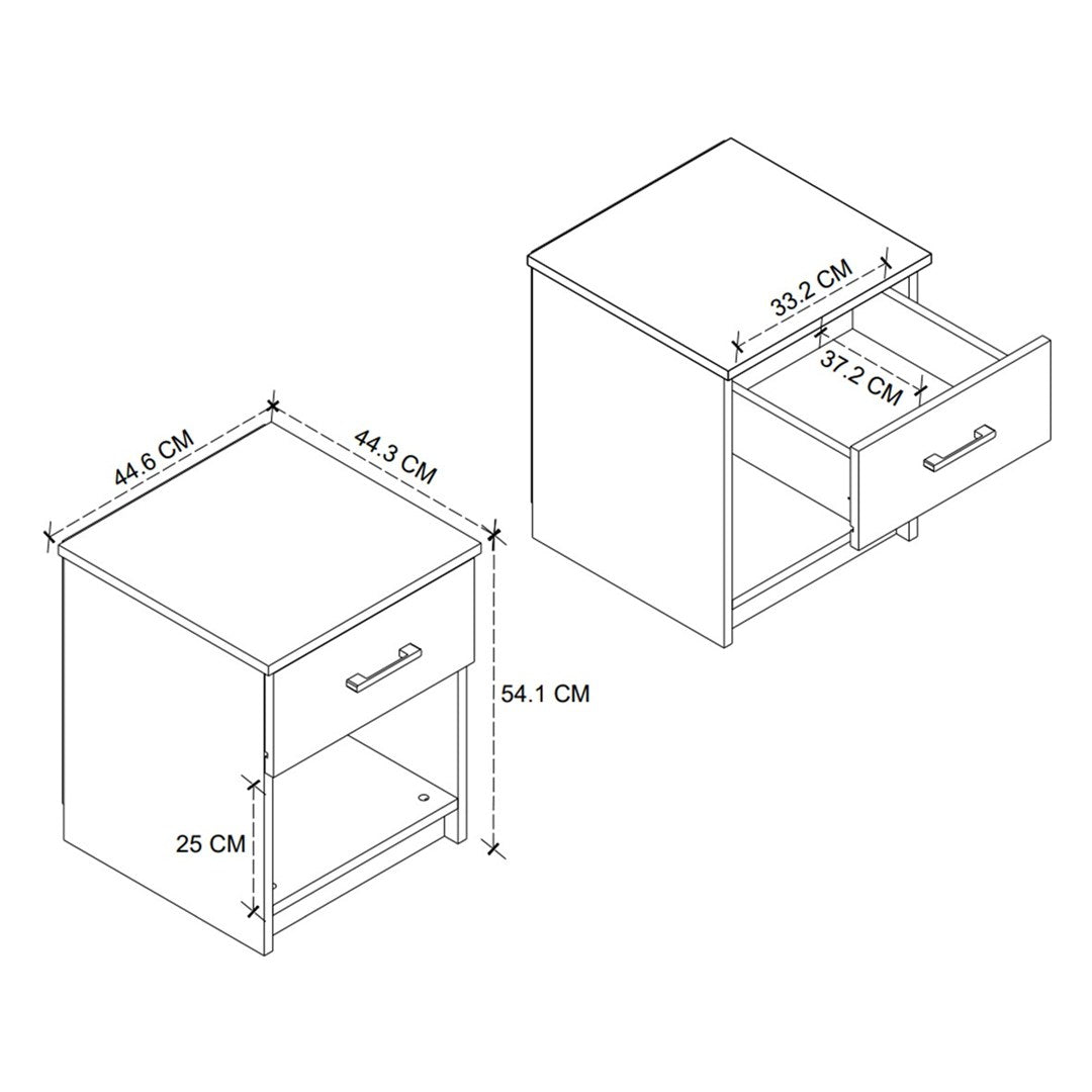 SimpluAcasa™ Noptiera cu sertar clasica noptiera dormitor 40 x 45 cm — Confort Practic Pentru Casa Ta