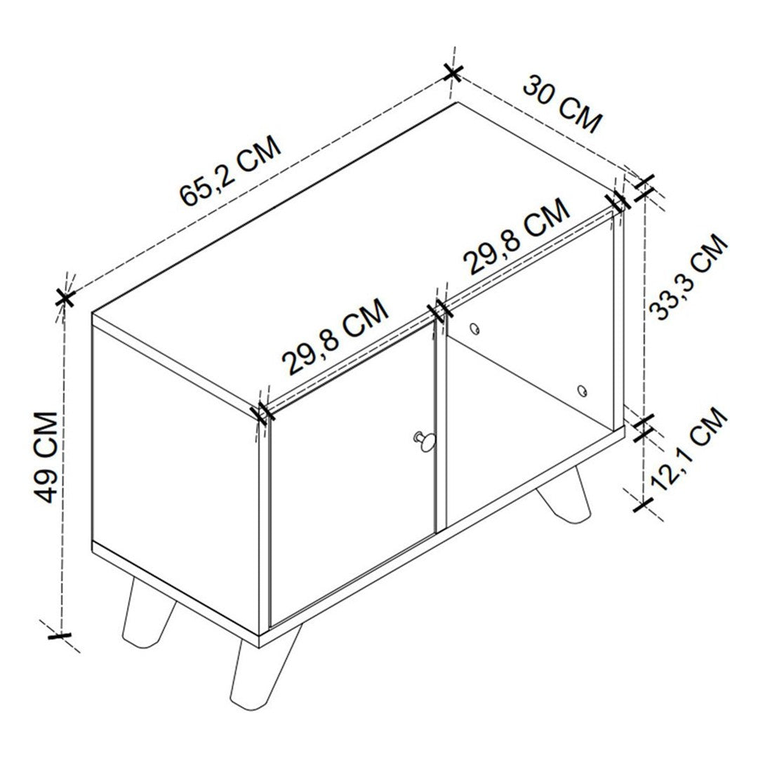 SimpluAcasa™ Noptiera Mikonos cu sertar noptiera dormitor 40 x 55 cm — Confort Practic Pentru Casa Ta