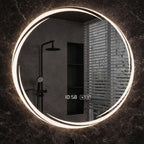 SimpluAcasa™ Oglinda LED Rotunda 80 cm cu Touch — Confort Practic Pentru Casa Ta