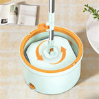 SimpluAcasa™ Set mop rotativ 360° cu galeata centrifuga — Confort Practic Pentru Casa Ta