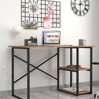 SimpluAcasa™ Birou cu 2 rafturi laterale birou 120 x 60 cm — Confort Practic Pentru Casa Ta