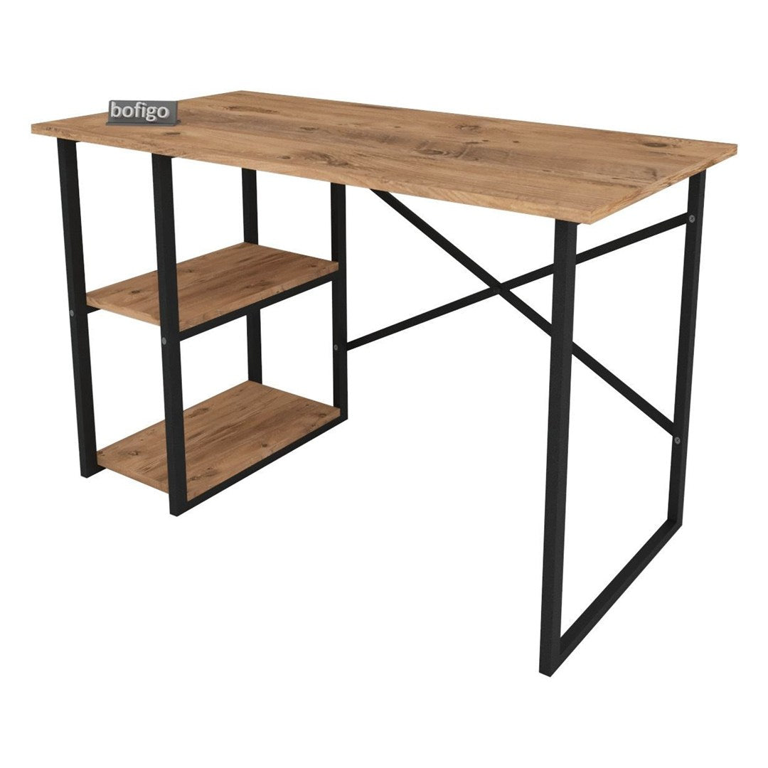 SimpluAcasa™ Birou cu 2 rafturi laterale birou 120 x 60 cm — Confort Practic Pentru Casa Ta