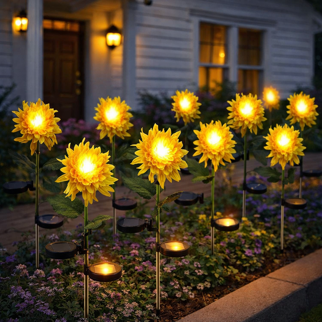 SimpluAcasa™ Set 2 lampi solare 80 cm pentru gradina iluminare decorativa — Lucrări Mai Simple și Eficiente Imagine principală a produsului