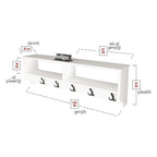 SimpluAcasa™ Cuier de perete cu raft 120 cm PAL melaminat 18 — Confort Practic Pentru Casa Ta