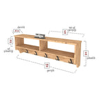 SimpluAcasa™ Cuier de perete cu raft 120 cm PAL melaminat 18 — Confort Practic Pentru Casa Ta
