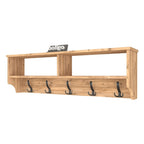 SimpluAcasa™ Cuier de perete cu raft 120 cm PAL melaminat 18 — Confort Practic Pentru Casa Ta
