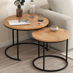 SimpluAcasa™ Set 2 masute Hilal Zigon masute cafea 60 x 50 — Confort Practic Pentru Casa Ta