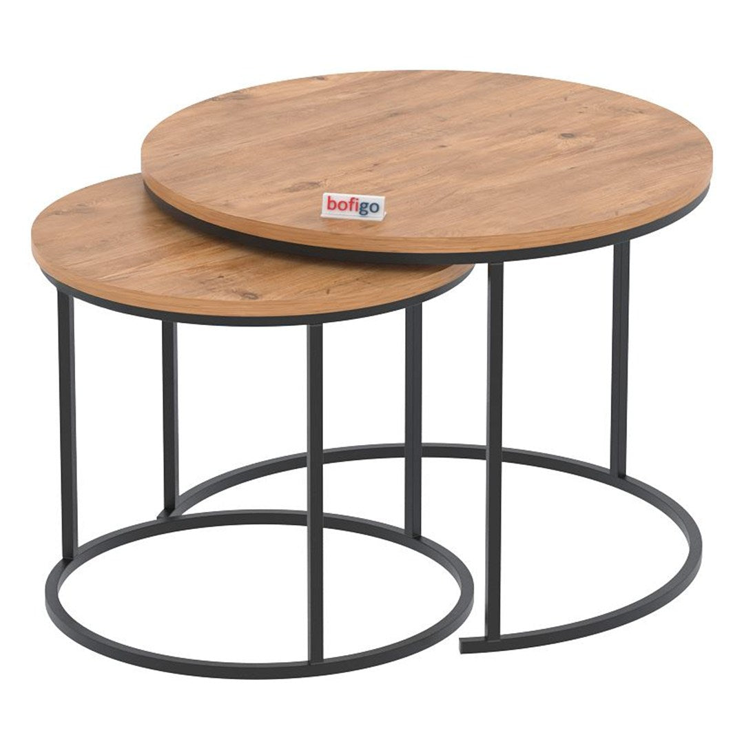 SimpluAcasa™ Set 2 masute Hilal Zigon masute cafea 60 x 50 — Confort Practic Pentru Casa Ta