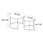 SimpluAcasa™ Set 2 masute Hilal Zigon masute cafea 60 x 50 — Confort Practic Pentru Casa Ta