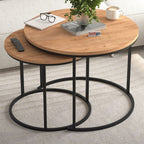 SimpluAcasa™ Set 2 masute Hilal Zigon masute cafea 60 x 50 — Confort Practic Pentru Casa Ta