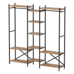 SimpluAcasa™ Dulap metalic deschis OpenIX cu 10 rafturi dressing industrial 120 — Confort Practic Pentru Casa Ta