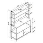 SimpluAcasa™ Raft bucatarie Ethiopia cu 2 usi 90 x 180 cm — Mai Mult Confort în Bucătărie
