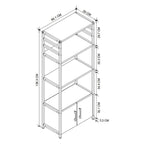 SimpluAcasa™ Raft bucatarie Colombia cu 5 rafturi 70 x 160 cm — Mai Mult Confort în Bucătărie