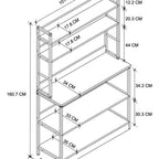 SimpluAcasa™ Raft bucatarie Panama cu rafturi deschise si inchise 80 x — Mai Mult Confort în Bucătărie