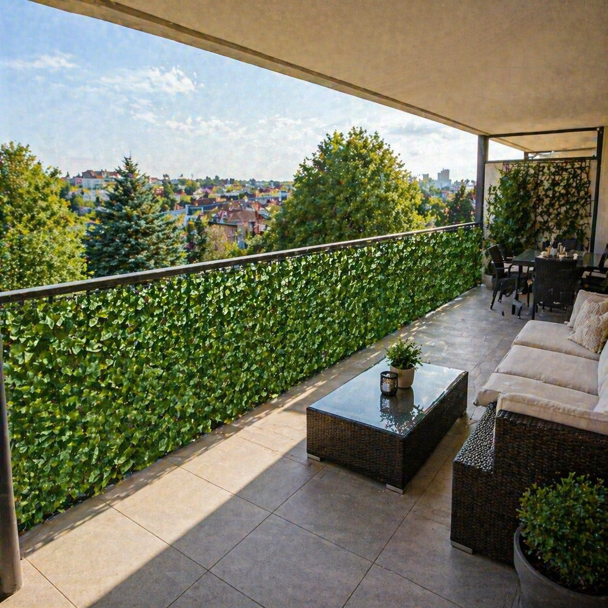 SimpluAcasa™ Panou Gard Artificial cu Frunze Ivy 3m x 1m — Lucrări Mai Simple și Eficiente