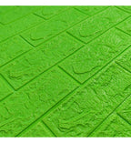 SimpluAcasa™ Tapet 3D caramida Verde lime auto-adeziv pentru interior 70 x — Confort Practic Pentru Casa Ta
