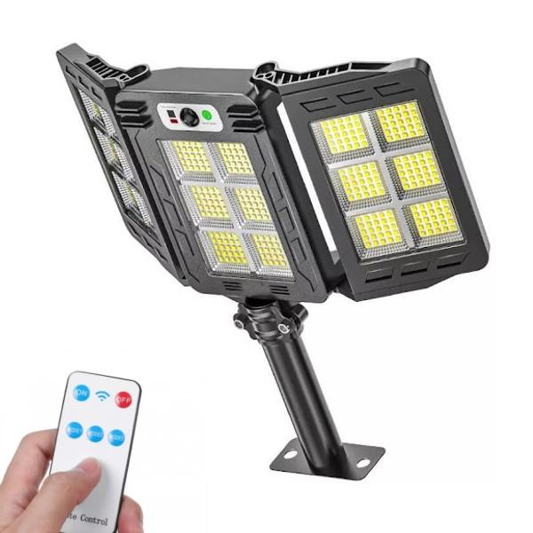 Lampa Solara Stradala Tripla 200W COB – Autonoma, IP65, Senzor Miscare Imagine principală a produsului