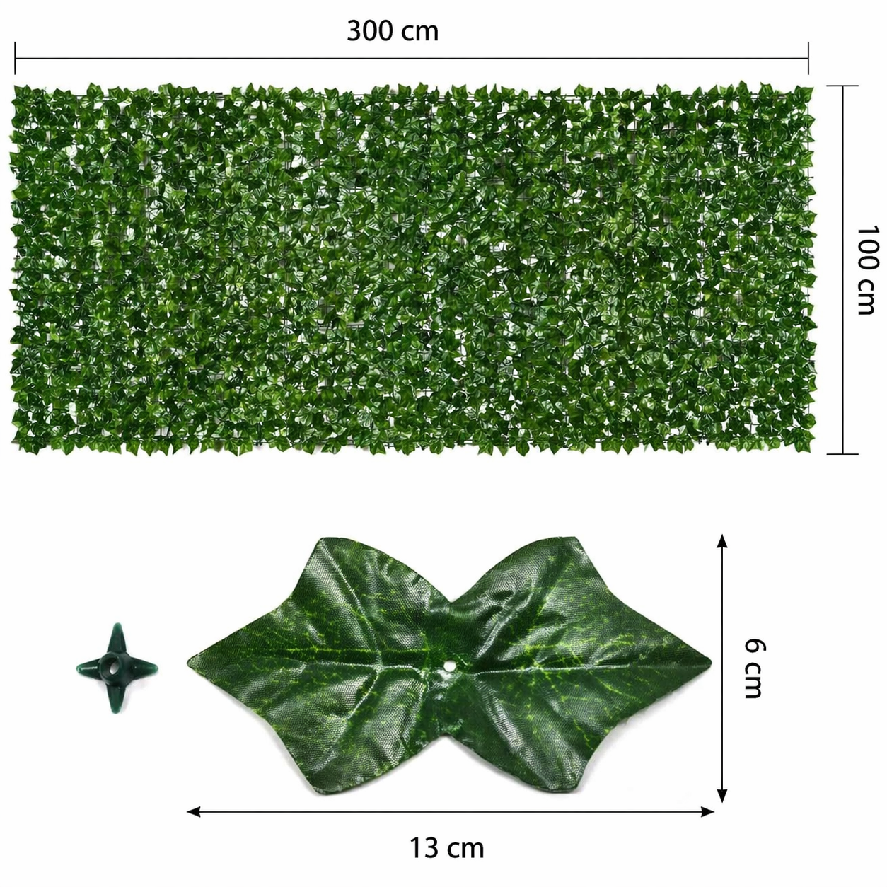 SimpluAcasa™ Panou Gard Artificial cu Frunze Ivy 3m x 1m — Lucrări Mai Simple și Eficiente