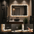 SimpluAcasa™ Oglinda LED 90x70 cu pe Margini Iluminare Ambientala Touch Dezaburire — Confort Practic Pentru Casa Ta