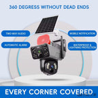SimpluAcasa™ Camera de supraveghere solara 5G Dual Lens 4MP/8MP — Control și Siguranță Zi de Zi