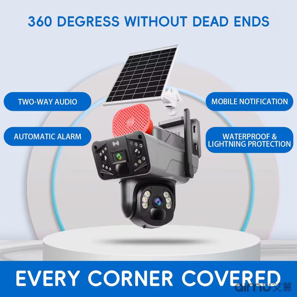 SimpluAcasa™ Camera de supraveghere solara 5G Dual Lens 4MP/8MP — Control și Siguranță Zi de Zi
