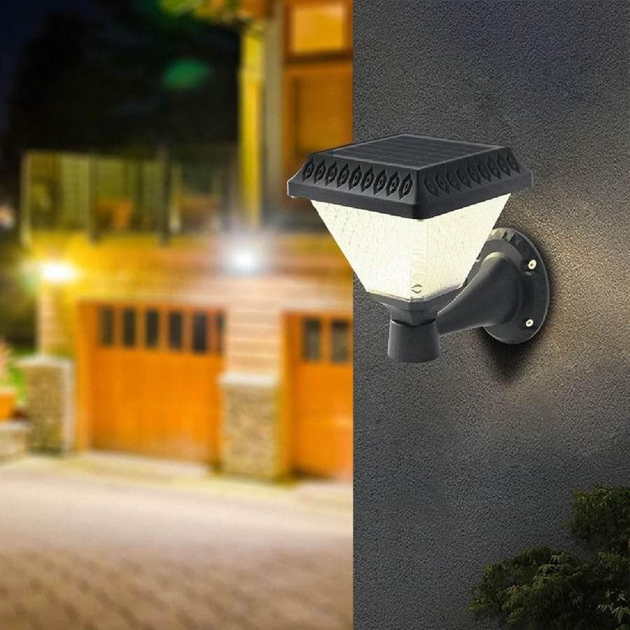 Lampa solara de perete, lumina calda si RGB, cu telecomanda, hexagonala, 6w Imagine principală a produsului