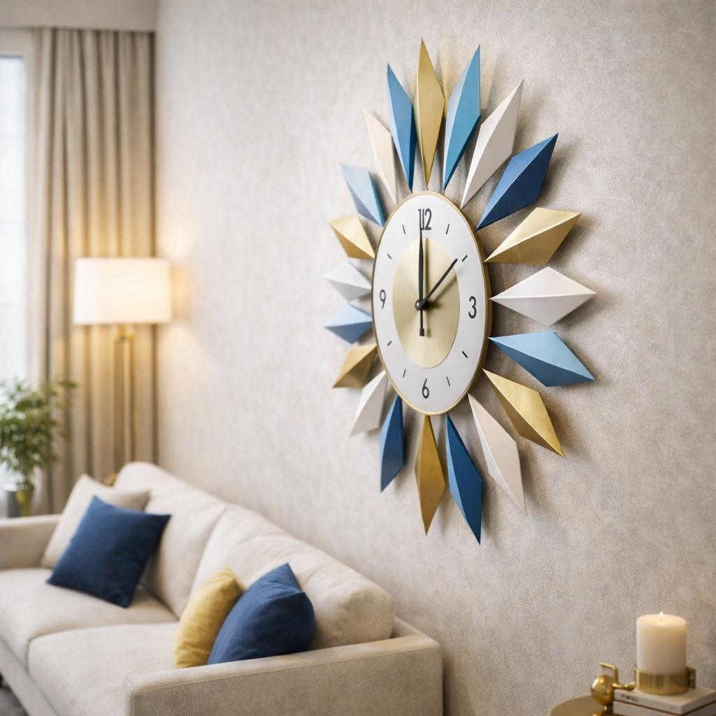 SimpluAcasa™ Ceas de perete decorativ 60 cm — Confort Practic Pentru Casa Ta Imagine secundară a produsului