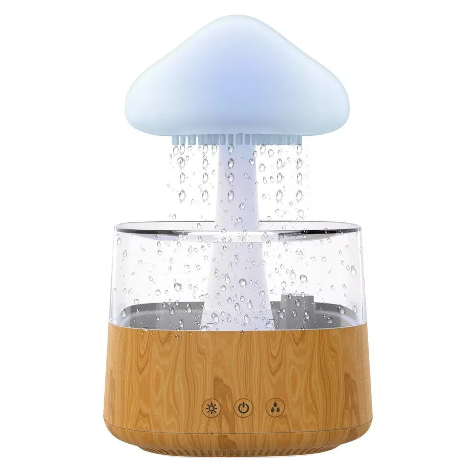 Umidificator in forma de norisor, picaturi de ploaie, lemn / plastic Imagine principală a produsului