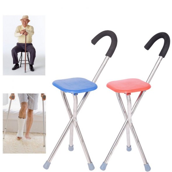 Scaun pliabil cu baston, inaltime 82 cm, maxim 100 kg Imagine principală a produsului