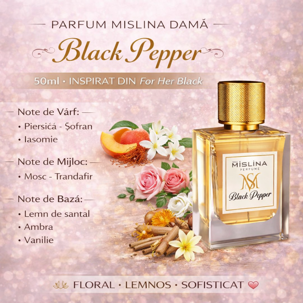 Parfum Mislina Damă Black Pepper 50ml – Inspirat din For Her Black, M016