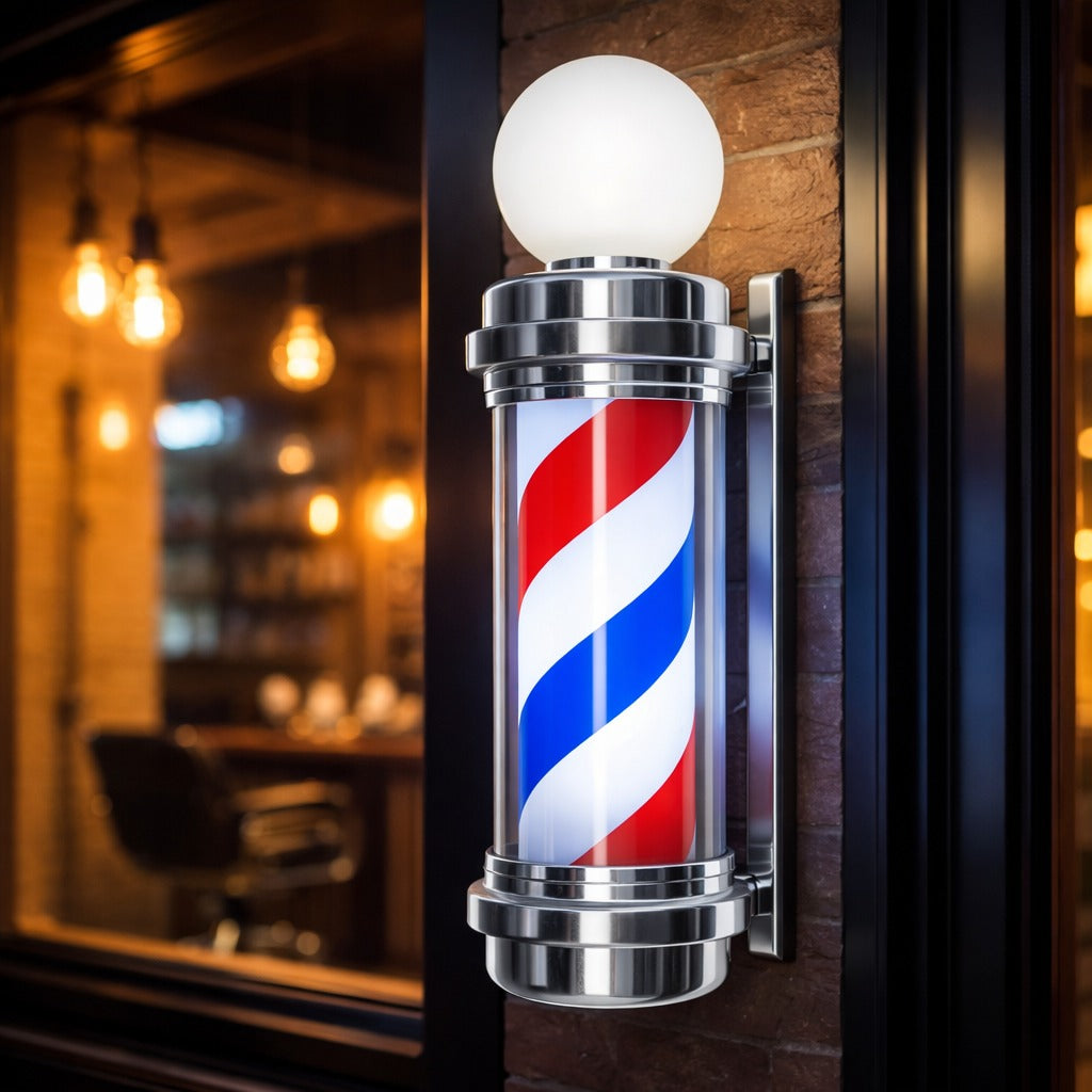 SimpluAcasa™ Reclama Luminoasa Barber Pole – 70 cm — Mai Mult Confort Oriunde