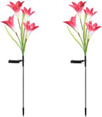 SimpluAcasa™ Set 2 lampi solare tip crin 75 cm pentru gradina — Lucrări Mai Simple și Eficiente