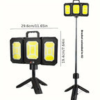 SimpluAcasa™ Lampa solara pliabila 3 panouri cu trepied reglabil 84cm si — Ambient Modern Pentru Acasă